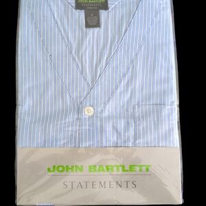 John Bartlett Light Blue Striped Dress Shirt